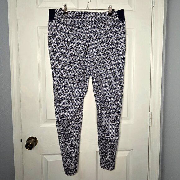 Investments Pull-On Blue & White Ankle, Tapered Pants - Size 14 (Women's) - Picture 2 of 4